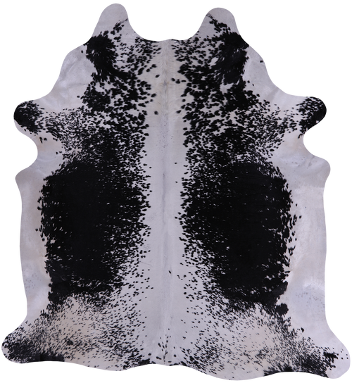 SUPER SALE Black Salt & Pepper Natural Cowhide Rug - XX-Large 7' 8