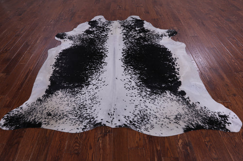 SUPER SALE Black Salt & Pepper Natural Cowhide Rug - XX-Large 7' 8