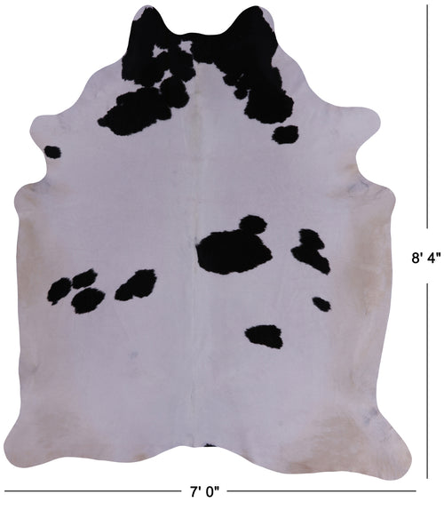 SUPER SALE Black & White Natural Cowhide Rug - XX-Large 8' 4