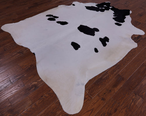 SUPER SALE Black & White Natural Cowhide Rug - XX-Large 8' 4