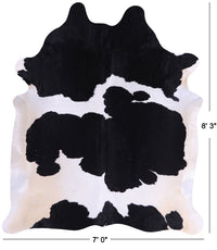 Thumbnail for SUPER SALE Black & White Natural Cowhide Rug - XX-Large 8' 3