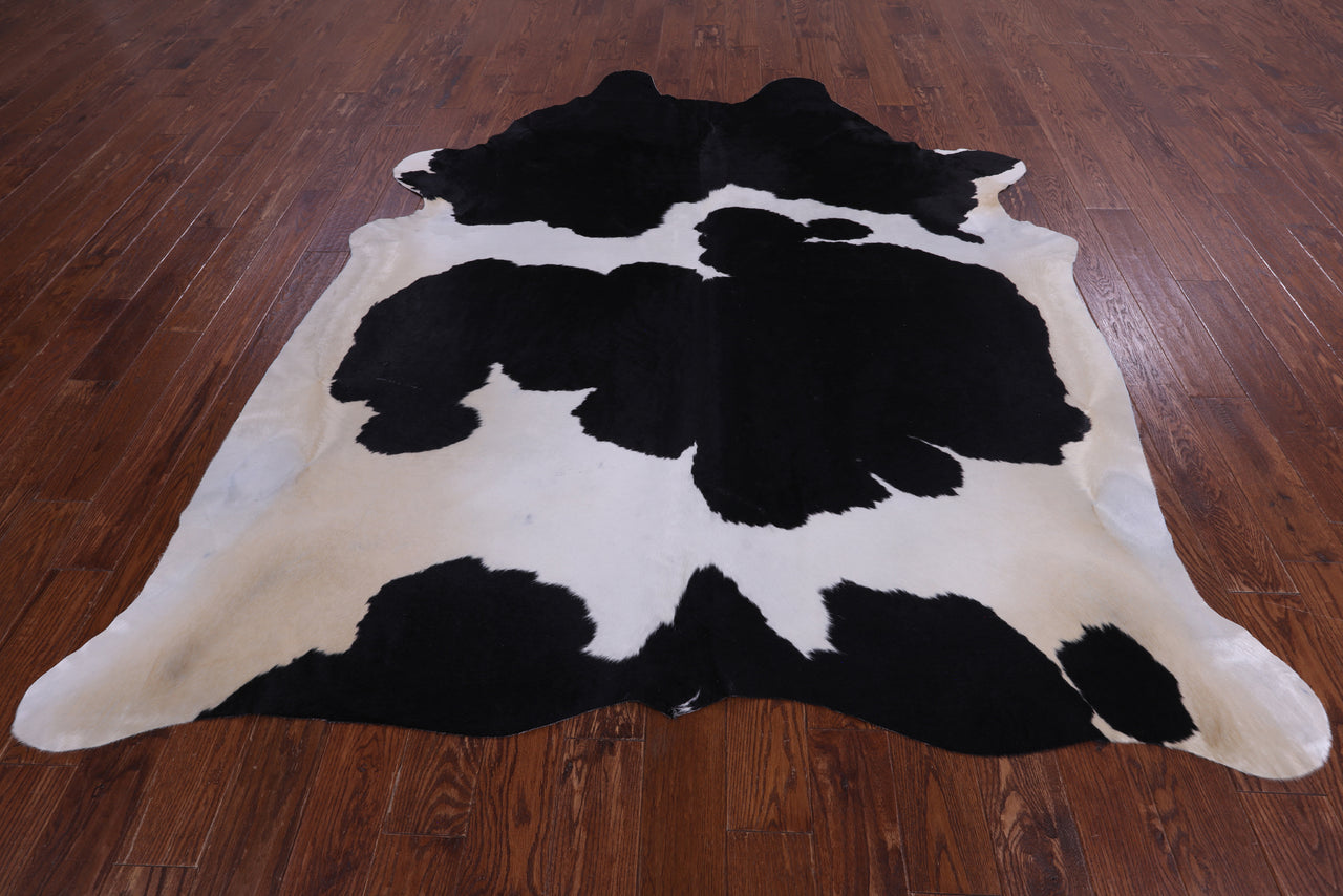 SUPER SALE Black & White Natural Cowhide Rug - XX-Large 8' 3"H x 7' 0"W