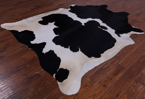 SUPER SALE Black & White Natural Cowhide Rug - XX-Large 8' 3