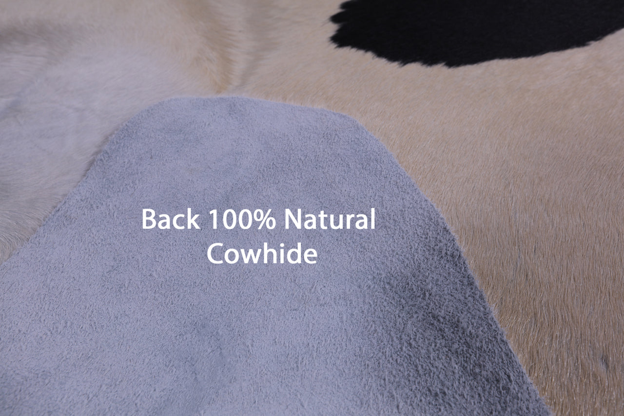 SUPER SALE Black & White Natural Cowhide Rug - XX-Large 8' 3"H x 7' 0"W