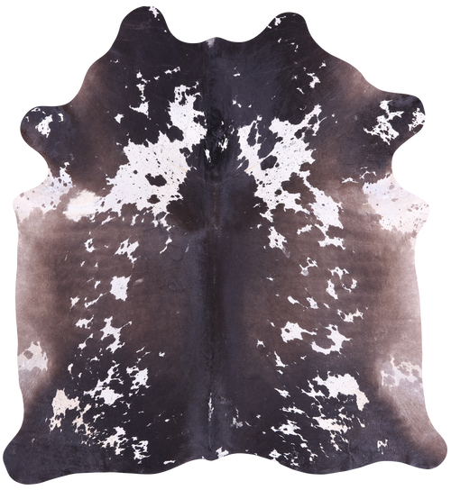 SUPER SALE Brown Salt & Pepper Natural Cowhide Rug - XX-Large 7' 4
