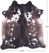 Thumbnail for SUPER SALE Brown Salt & Pepper Natural Cowhide Rug - XX-Large 7' 4