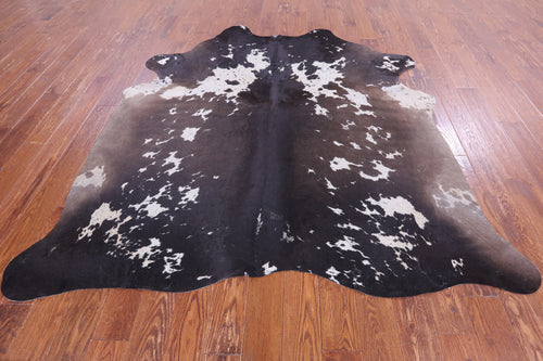 SUPER SALE Brown Salt & Pepper Natural Cowhide Rug - XX-Large 7' 4