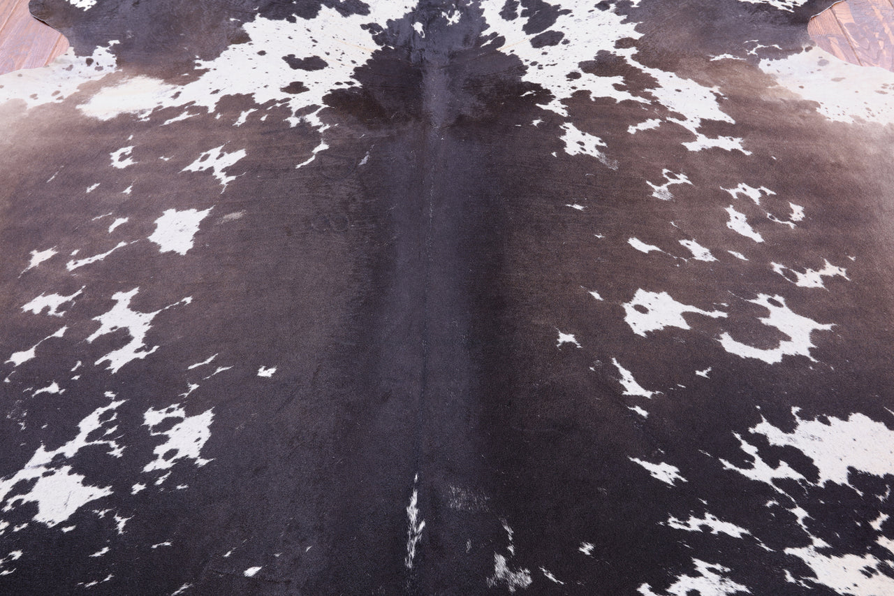 SUPER SALE Brown Salt & Pepper Natural Cowhide Rug - XX-Large 7' 4"H x 6' 7"W