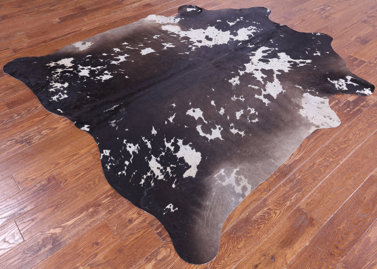 SUPER SALE Brown Salt & Pepper Natural Cowhide Rug - XX-Large 7' 4"H x 6' 7"W