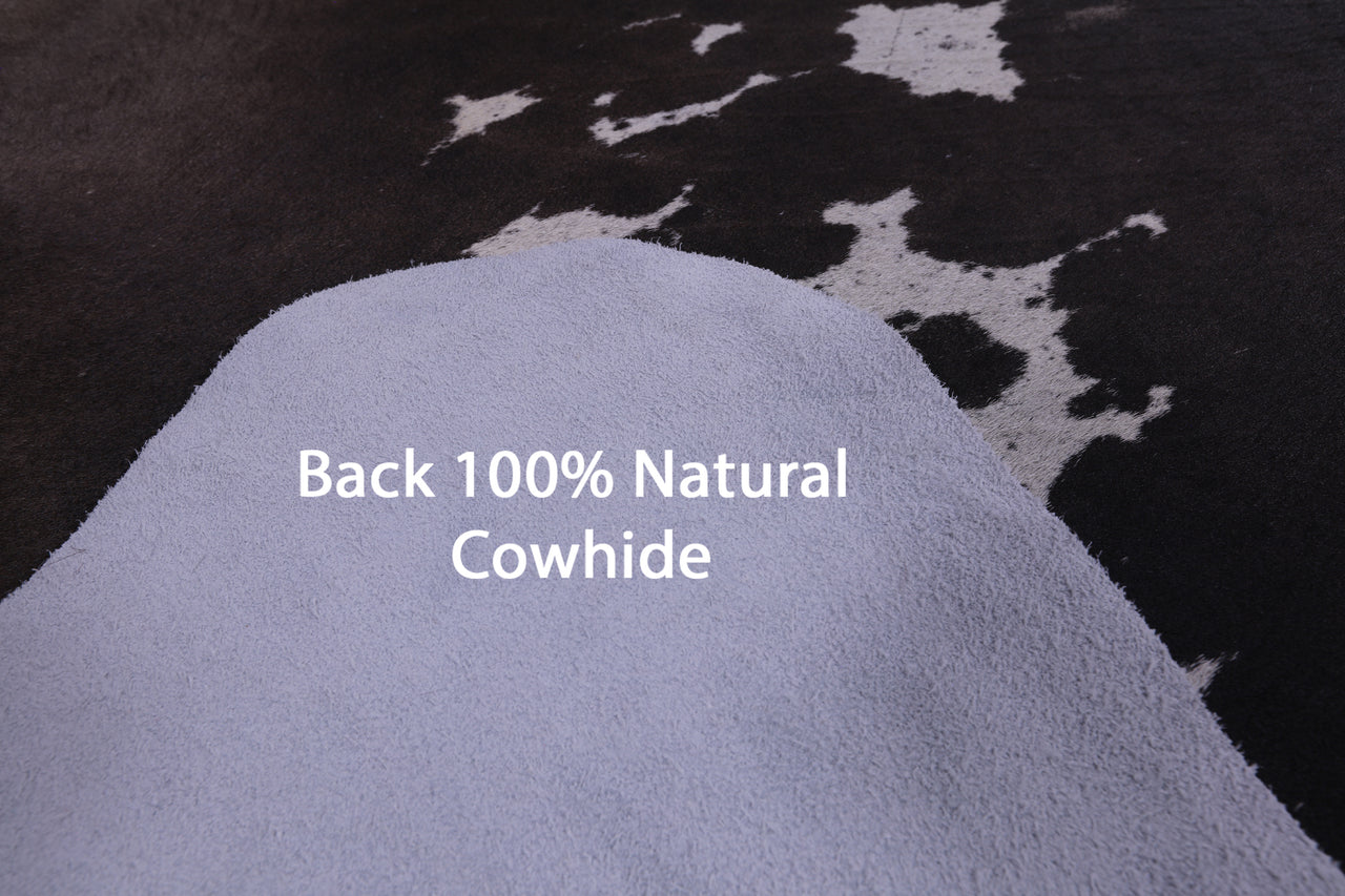 SUPER SALE Brown Salt & Pepper Natural Cowhide Rug - XX-Large 7' 4"H x 6' 7"W