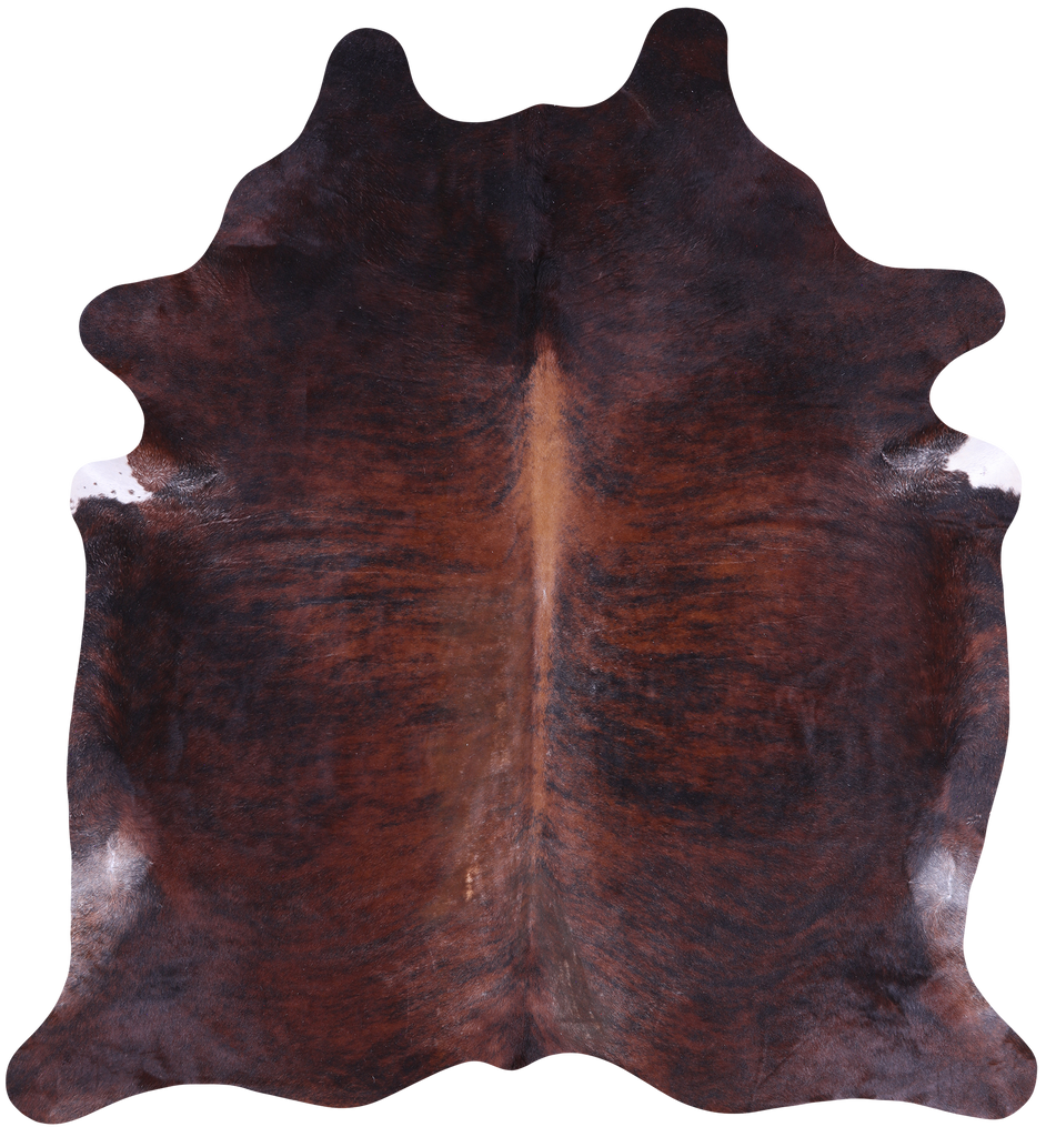 SUPER SALE Dark Brindle Natural Cowhide Rug - XX-Large 8' 3"H x 7' 6"W