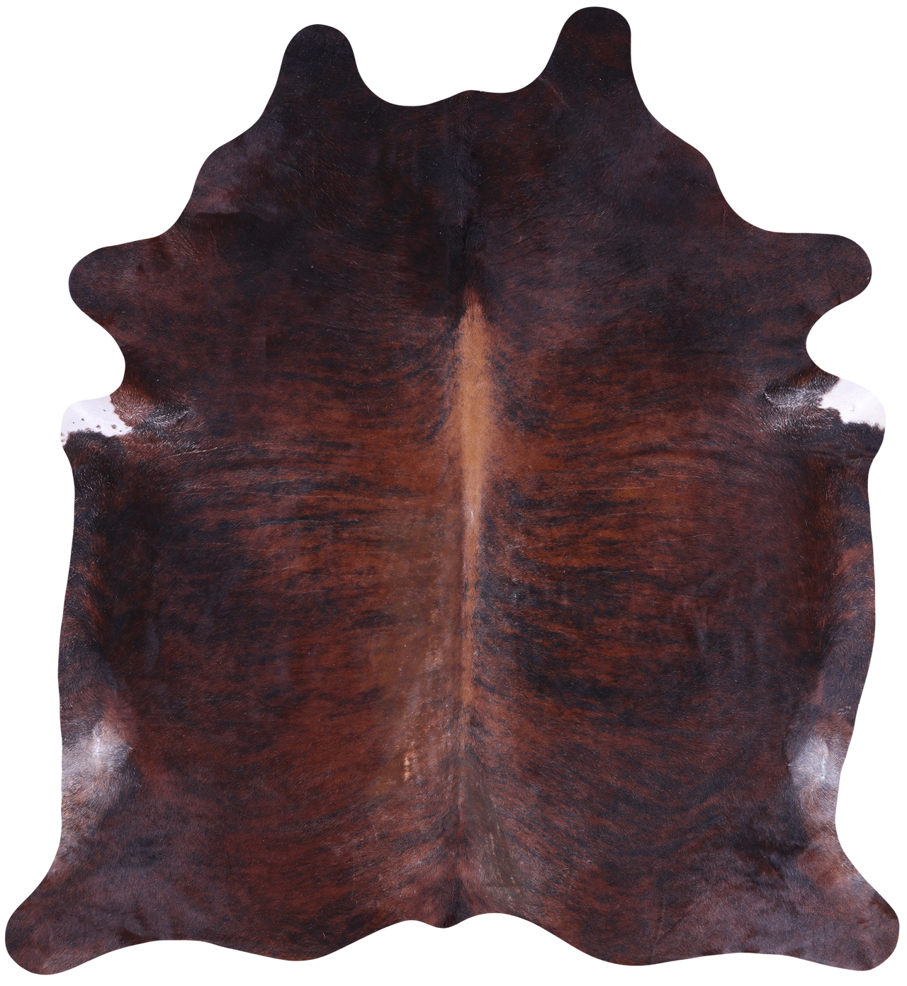 SUPER SALE Dark Brindle Natural Cowhide Rug - XX-Large 8' 3"H x 7' 6"W