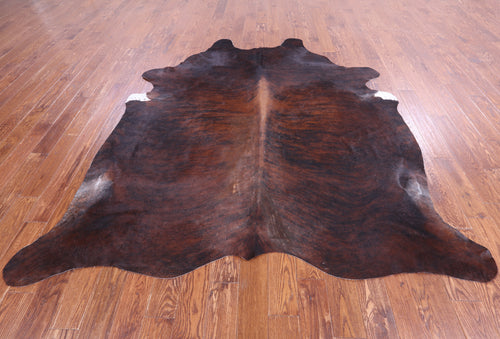 SUPER SALE Dark Brindle Natural Cowhide Rug - XX-Large 8' 3