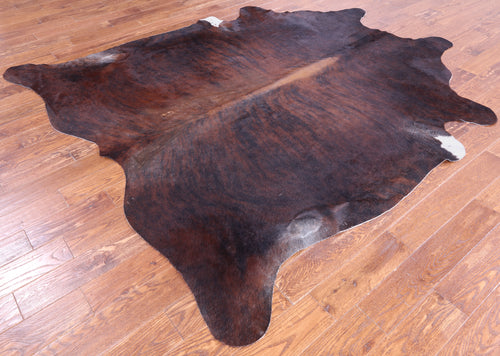 SUPER SALE Dark Brindle Natural Cowhide Rug - XX-Large 8' 3