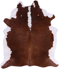 Thumbnail for SUPER SALE Brown & White Natural Cowhide Rug - XX-Large 7' 7