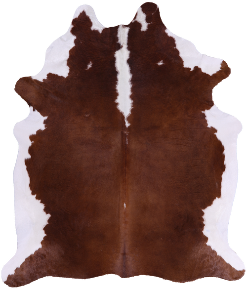 SUPER SALE Brown & White Natural Cowhide Rug - XX-Large 7' 7