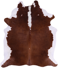 Thumbnail for SUPER SALE Brown & White Natural Cowhide Rug - XX-Large 7' 7