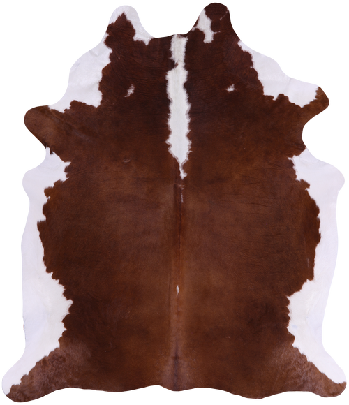 SUPER SALE Brown & White Natural Cowhide Rug - XX-Large 7' 7