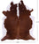 SUPER SALE Brown & White Natural Cowhide Rug - XX-Large 7' 7"H x 6' 5"W