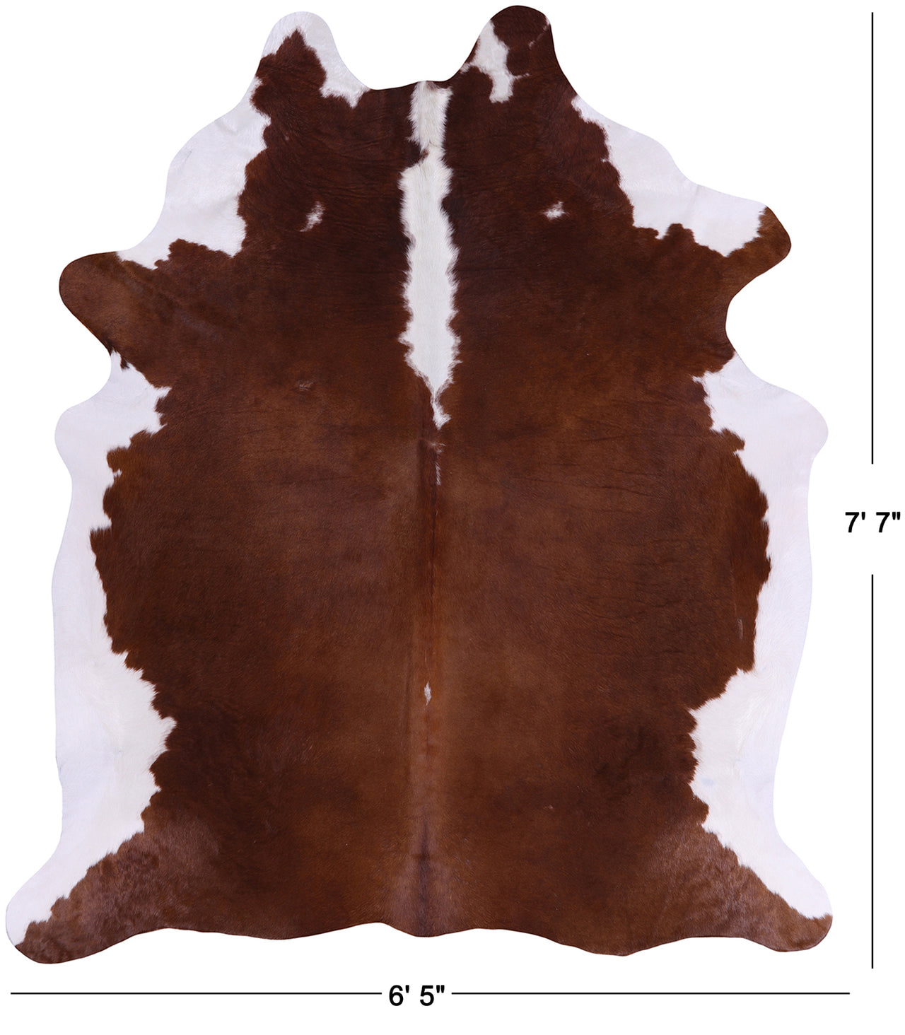 SUPER SALE Brown & White Natural Cowhide Rug - XX-Large 7' 7"H x 6' 5"W