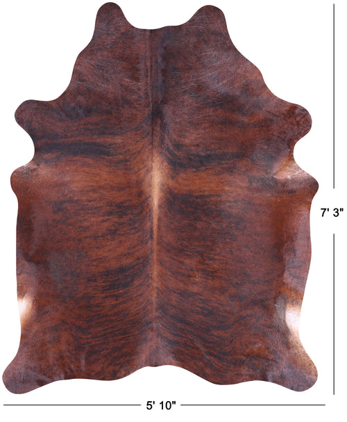 SUPER SALE Brindle Natural Cowhide Rug - X-Large 7' 3