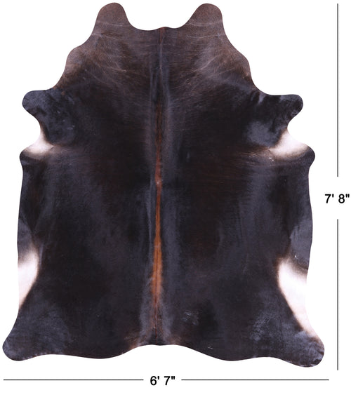 SUPER SALE Dark Brown Natural Cowhide Rug - XX-Large 7' 8
