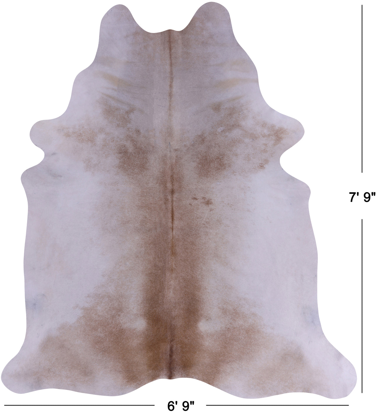 SUPER SALE Beige Natural Cowhide Rug - XX-Large 7' 9"H x 6' 9"W