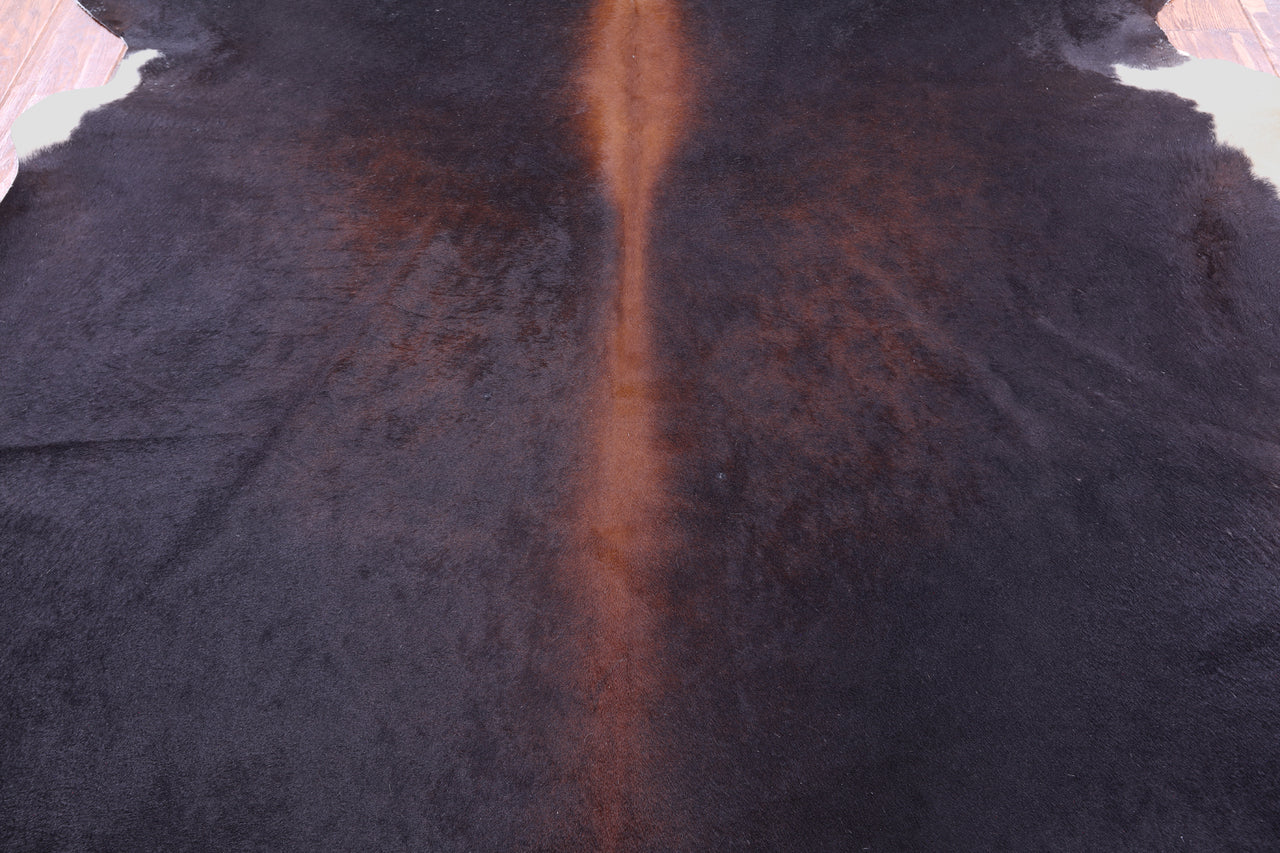SUPER SALE Dark Brown Natural Cowhide Rug - XX-Large 7' 6"H x 6' 6"W
