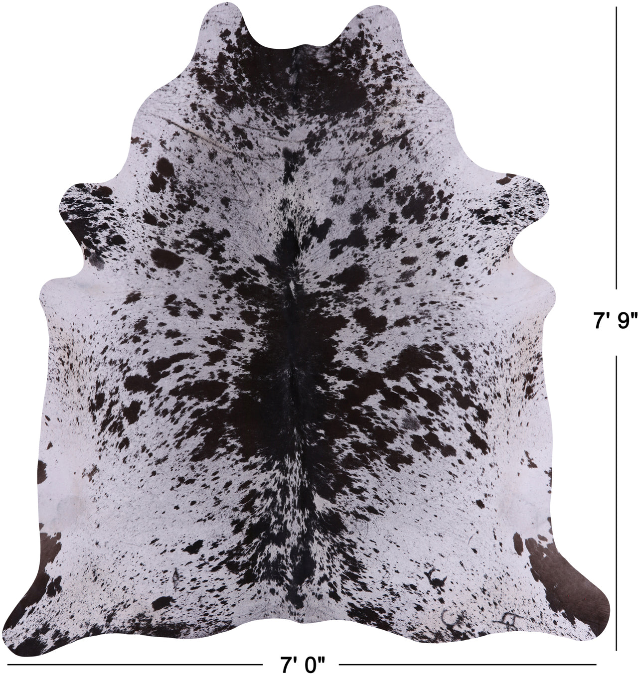 SUPER SALE Brown Salt & Pepper Natural Cowhide Rug - XX-Large 7' 9"H x 7' 0"W