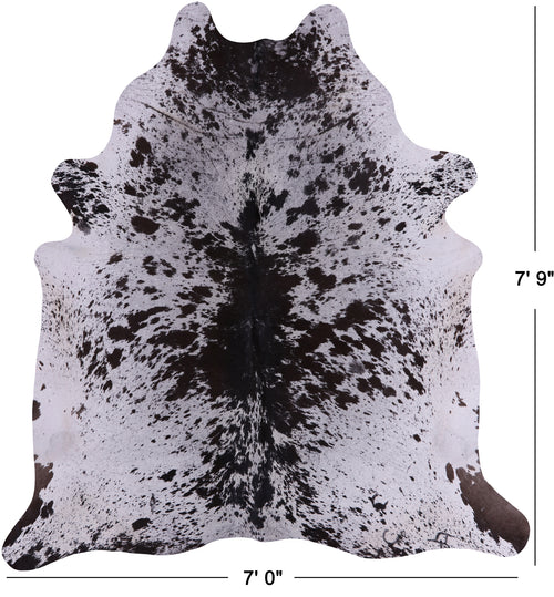 SUPER SALE Brown Salt & Pepper Natural Cowhide Rug - XX-Large 7' 9
