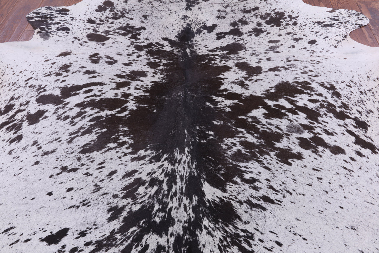 SUPER SALE Brown Salt & Pepper Natural Cowhide Rug - XX-Large 7' 9"H x 7' 0"W