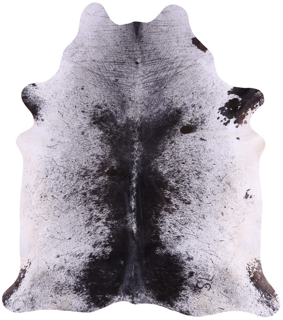 SUPER SALE Black Salt & Pepper Natural Cowhide Rug - XX-Large 7' 10"H x 6' 10"W