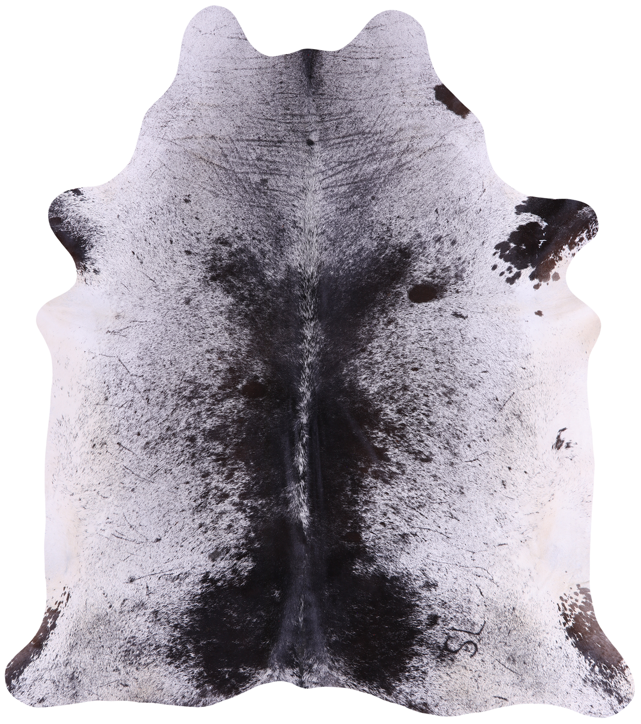 SUPER SALE Black Salt & Pepper Natural Cowhide Rug - XX-Large 7' 10"H x 6' 10"W