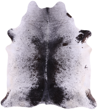 Thumbnail for SUPER SALE Black Salt & Pepper Natural Cowhide Rug - XX-Large 7' 10