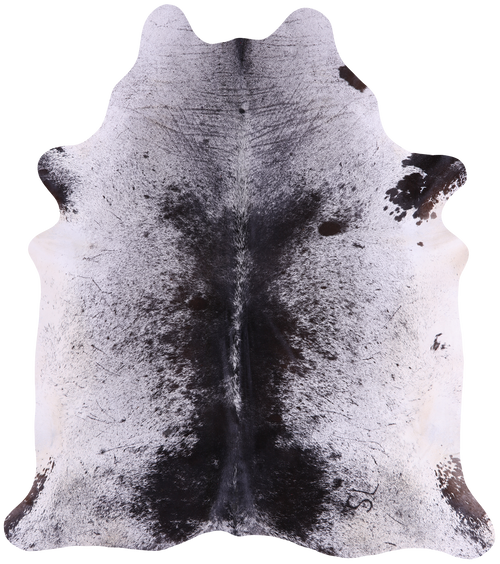 SUPER SALE Black Salt & Pepper Natural Cowhide Rug - XX-Large 7' 10