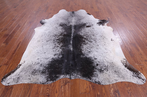 SUPER SALE Black Salt & Pepper Natural Cowhide Rug - XX-Large 7' 10