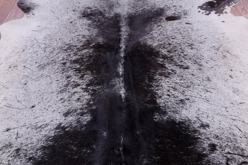SUPER SALE Black Salt & Pepper Natural Cowhide Rug - XX-Large 7' 10