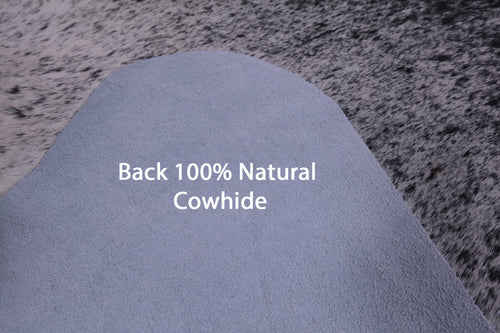 SUPER SALE Black Salt & Pepper Natural Cowhide Rug - XX-Large 7' 10