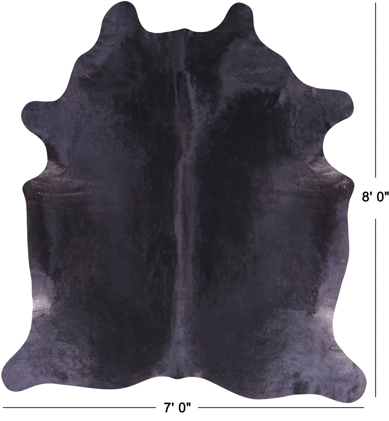SUPER SALE Black Natural Cowhide Rug - XX-Large 8' 0"H x 7' 0"W