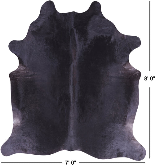 SUPER SALE Black Natural Cowhide Rug - XX-Large 8' 0