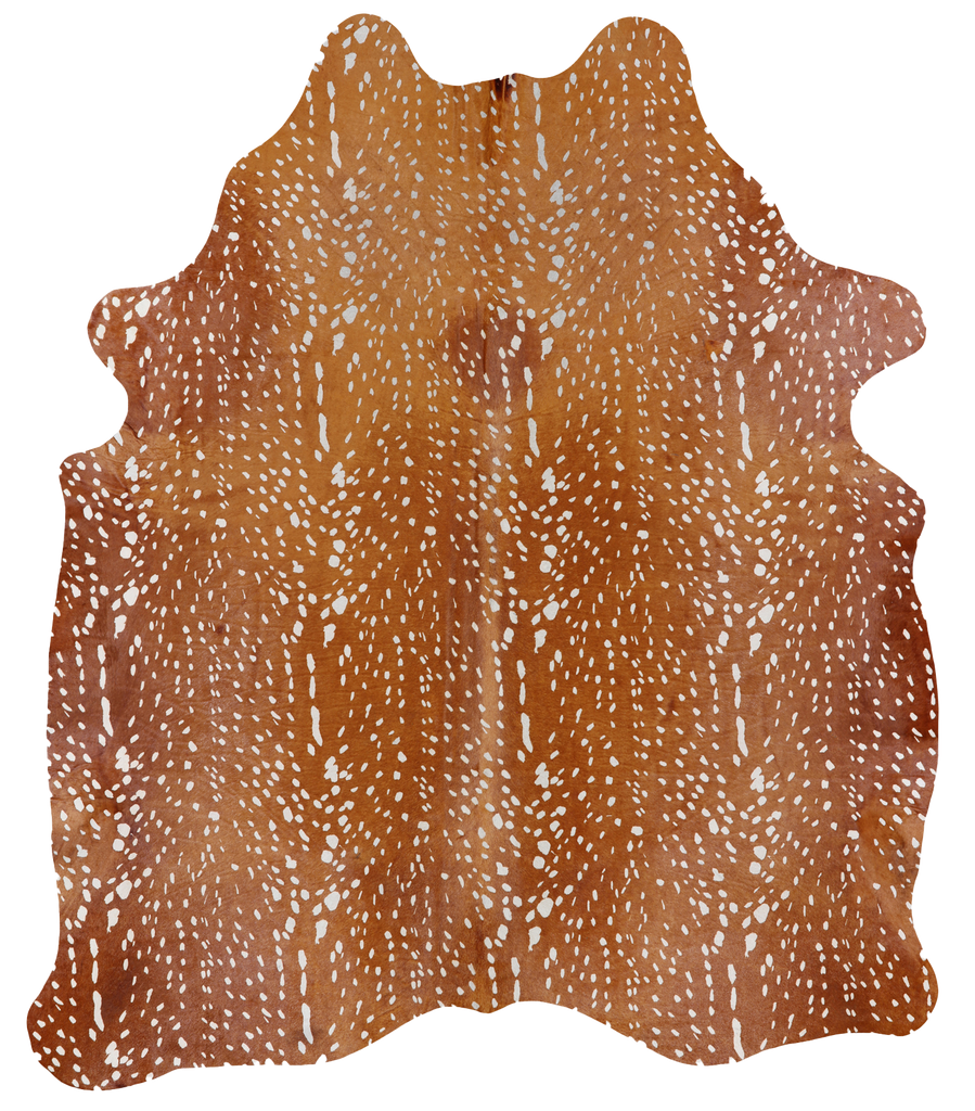 Gazelle Deer Animal Print Natural Cowhide Rug - X-Large 6' 10"H x 5' 7"W