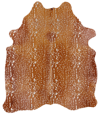 Thumbnail for Gazelle Deer Animal Print Natural Cowhide Rug - X-Large 6' 10