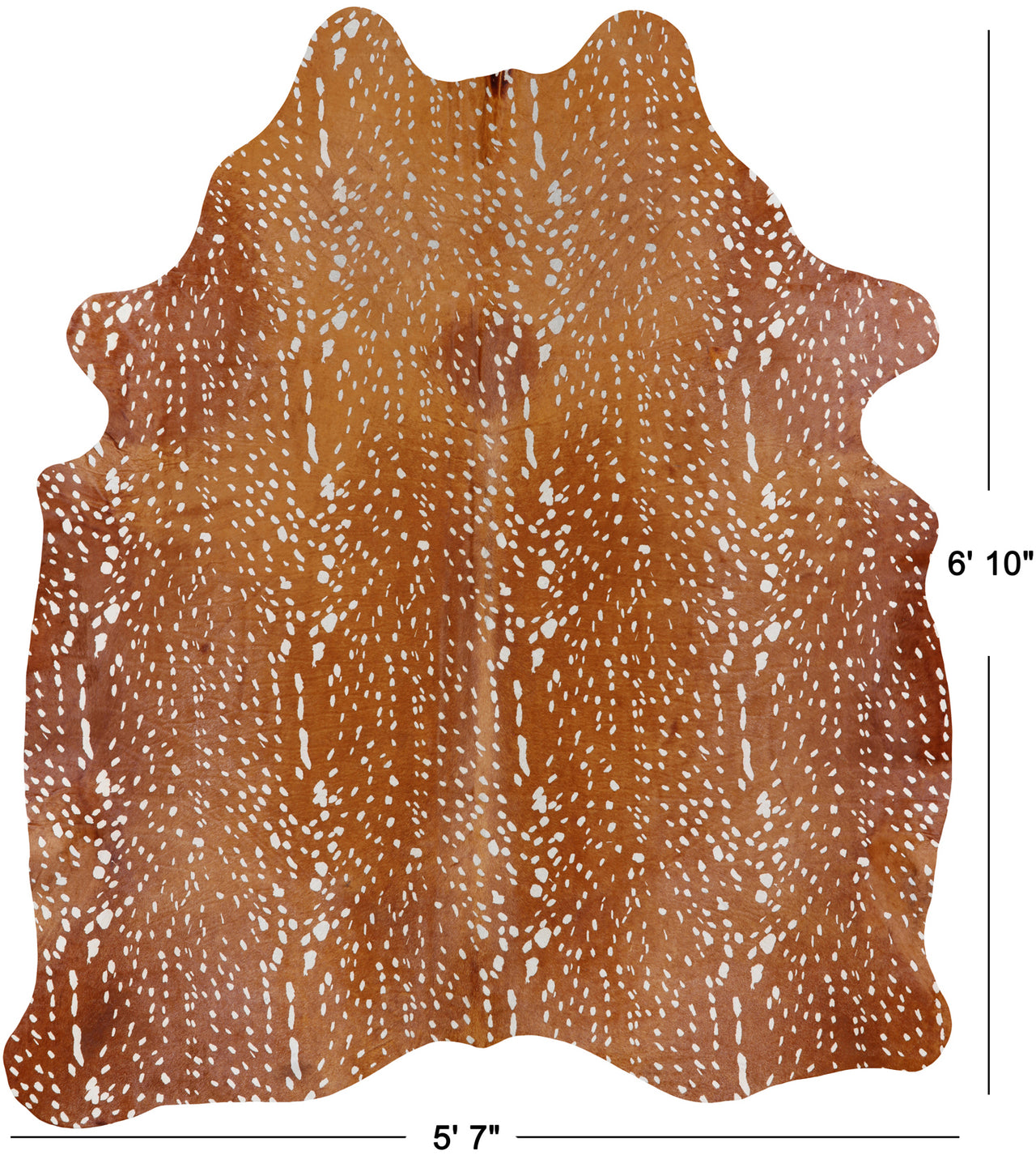 Gazelle Deer Animal Print Natural Cowhide Rug - X-Large 6' 10"H x 5' 7"W
