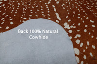 Thumbnail for Gazelle Deer Animal Print Natural Cowhide Rug - X-Large 6' 10