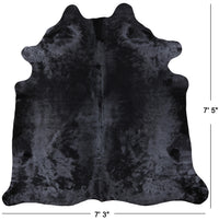 Thumbnail for Black Dyed Cowhide Natural Cowhide Rug - XX-Large 7' 5