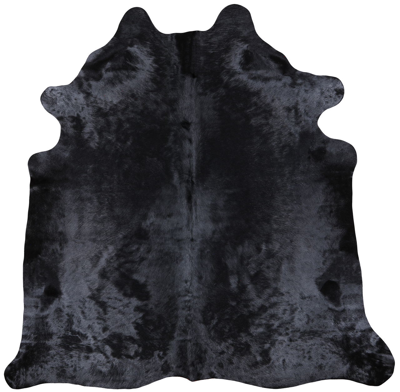 Black Dyed Cowhide Natural Cowhide Rug - XX-Large 7' 5"H x 7' 3"W