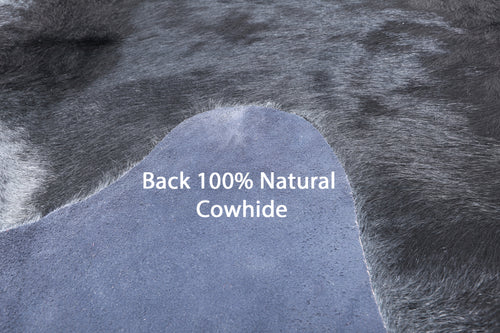 Black Dyed Cowhide Natural Cowhide Rug - XX-Large 7' 5