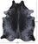 Black Dyed Cowhide Natural Cowhide Rug - XX-Large 8' 2"H x 6' 9"W