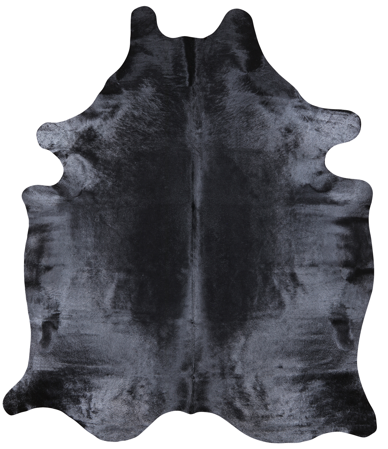 Black Dyed Cowhide Natural Cowhide Rug - XX-Large 8' 2"H x 6' 9"W