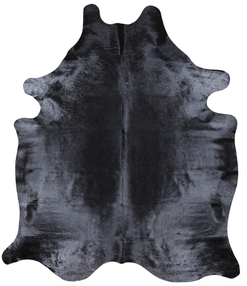 Black Dyed Cowhide Natural Cowhide Rug - XX-Large 8' 2